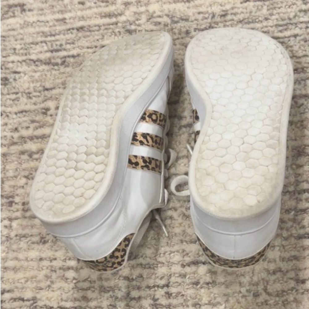 Adidas White Sneakers with Leopard Stripes - Picture 4 of 5